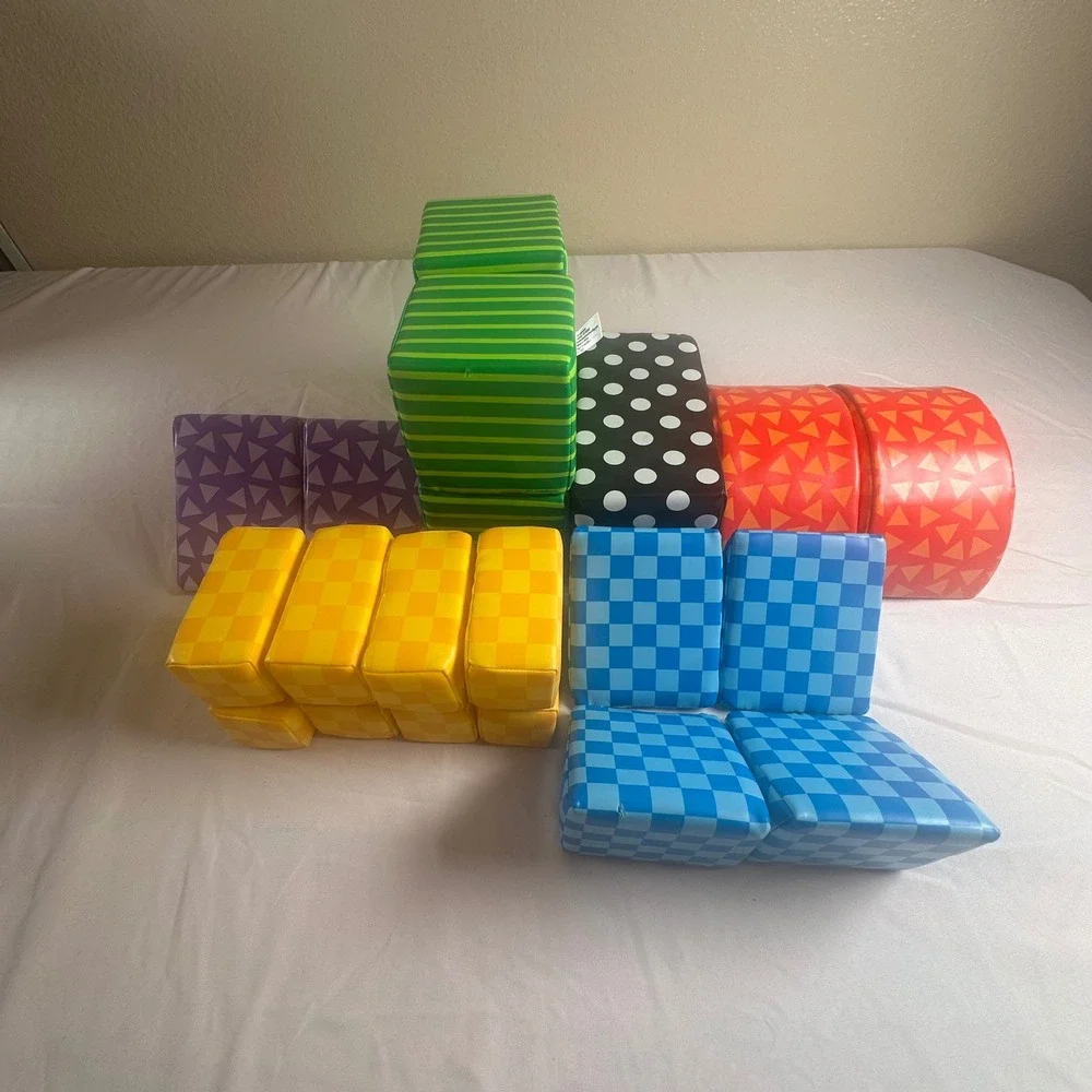 Lakeshore Learning Soft Foam Building Blocks 22 Piece Set Vinyl Covered Toddler